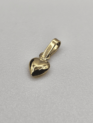 Colgante corazón inflado 15 mm 0.5 grs Oro 18k