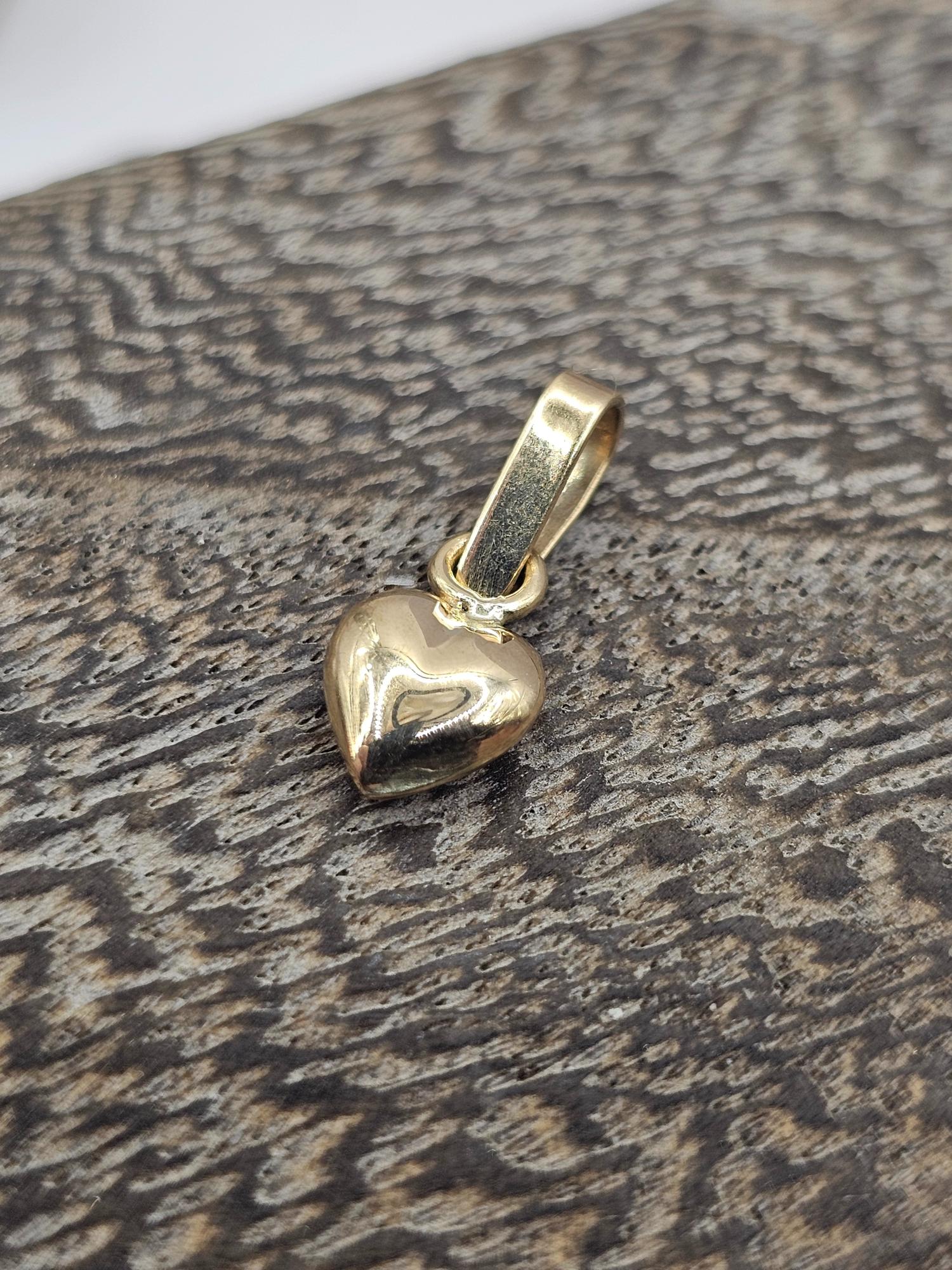 Colgante corazón inflado 15 mm 0.5 grs Oro 18k 4