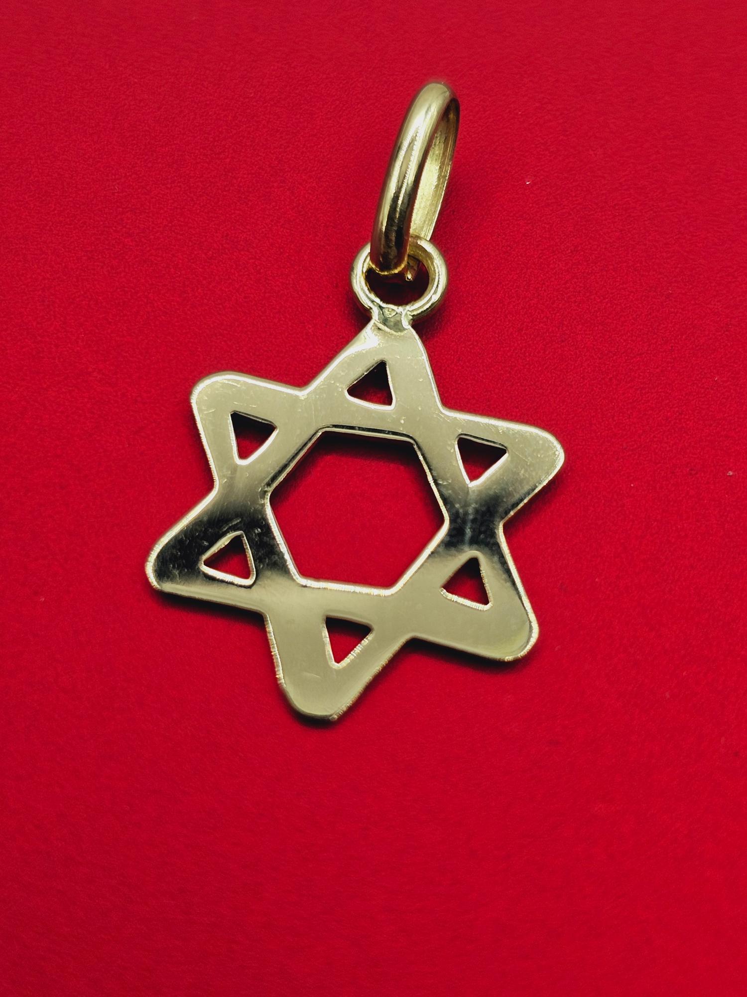 Colgante estrella de David 24 mm 0.7 grs Oro 18k 4