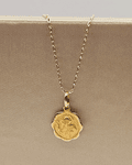 Cadena limada 50 cm y medalla San Benito 13 mm 3.6 grs Oro 18k