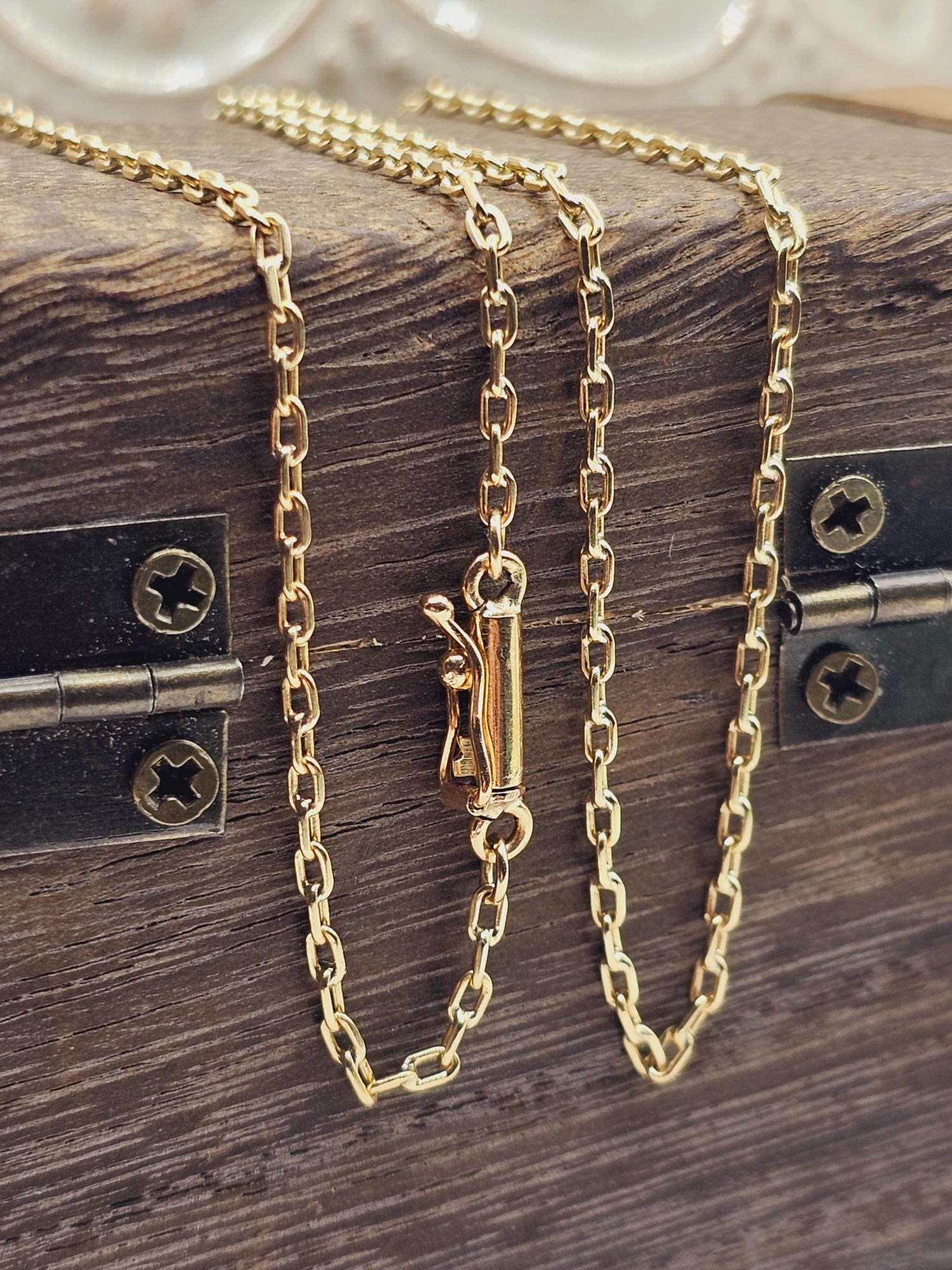 Cadena limada 60 cm 6 grs Oro 18k 1