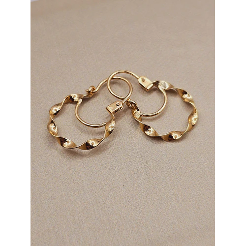 Aros argolla espiral 23 mm 1.3 grs Oro 18k