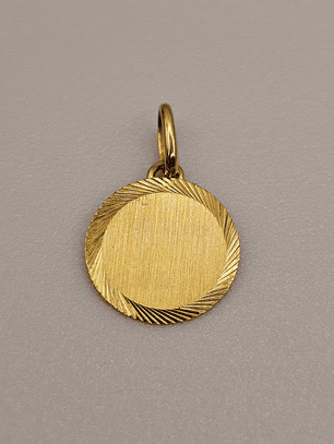 Colgante disco 15 mm 1 gr Oro 18k