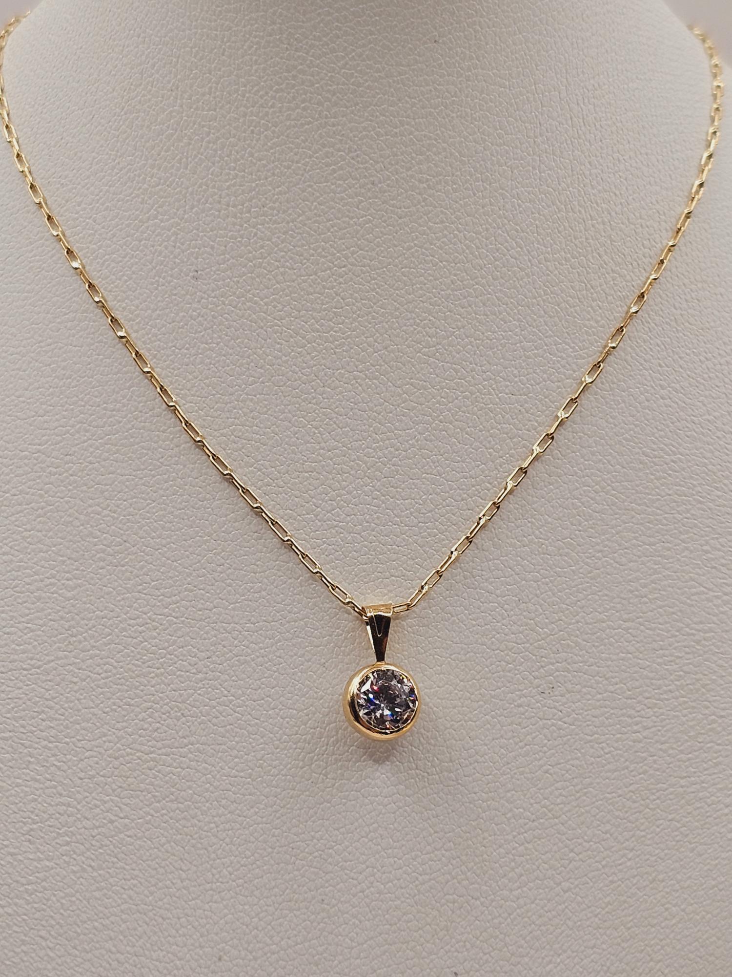 Cadena 50 cm y punto de luz 2.6 grs Oro 18k 3