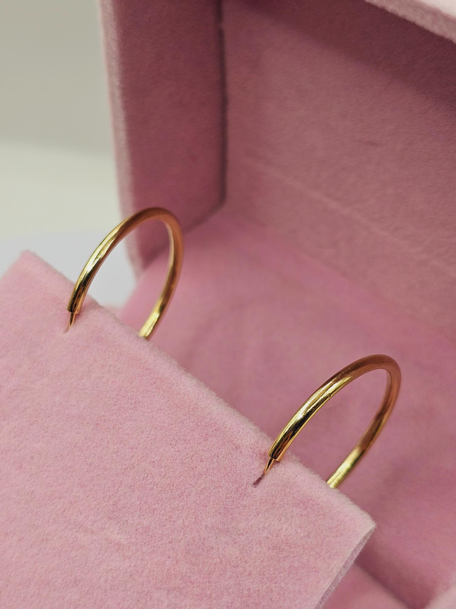 Aros argolla tubo 25 mm 2.2 grs Oro 18k 4