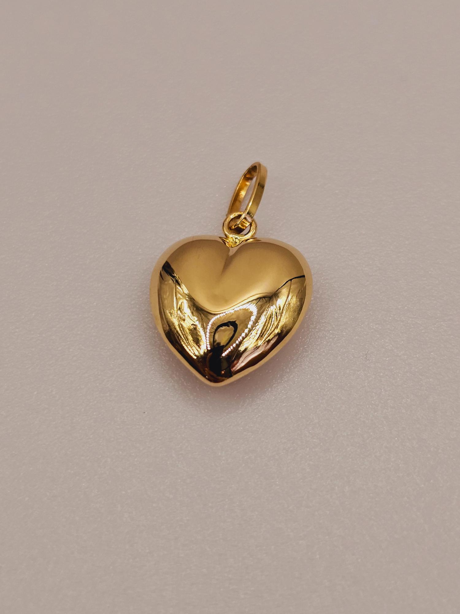 Colgante corazón 2.5 cm 1.6 grs Oro 18k 1