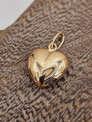Colgante corazón 2.5 cm 1.6 grs Oro 18k