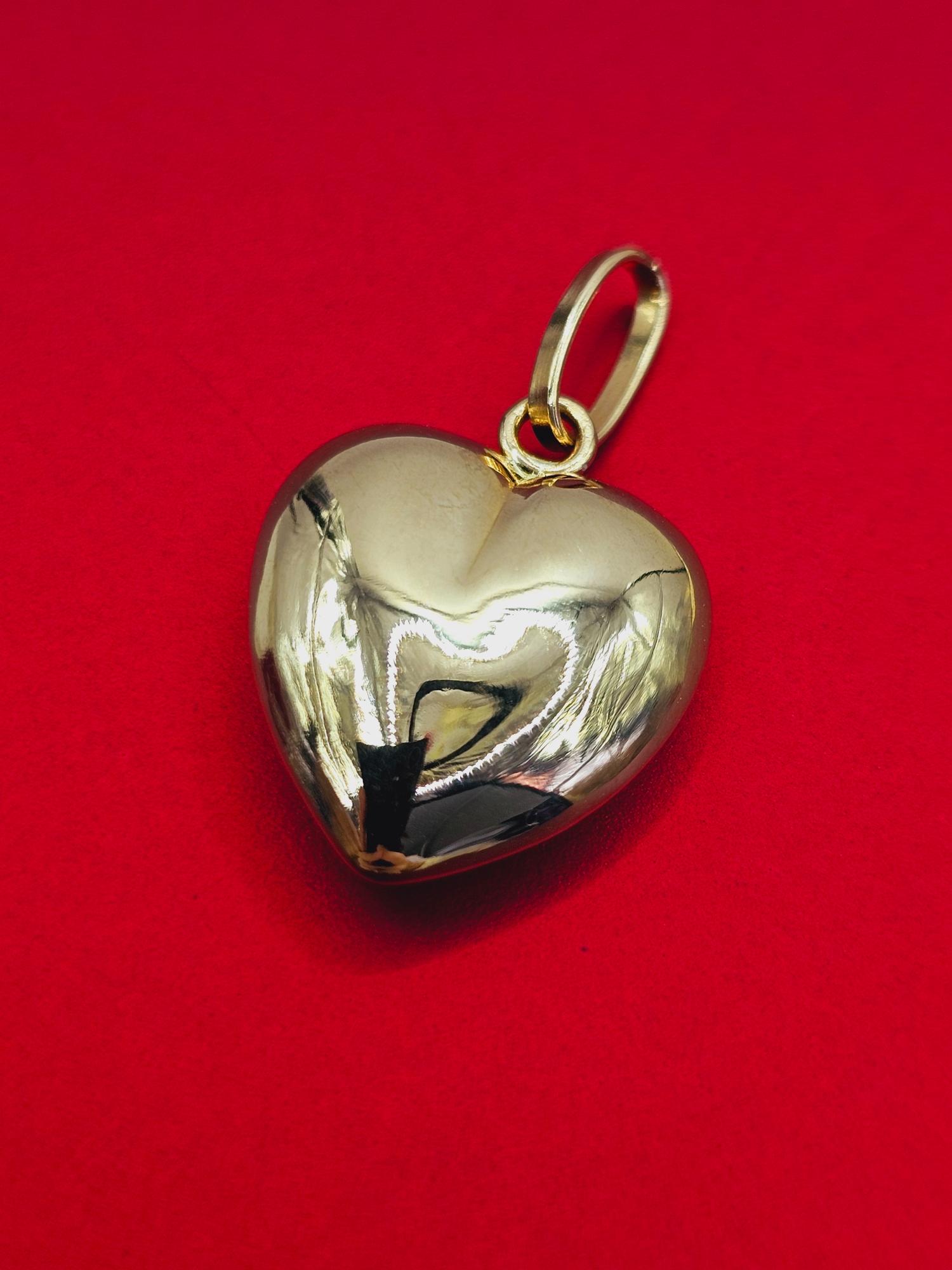 Colgante corazón 2.5 cm 1.6 grs Oro 18k 4