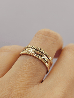 Argolla de matrimonio borde satín 6 mm 5 grs Oro 18k