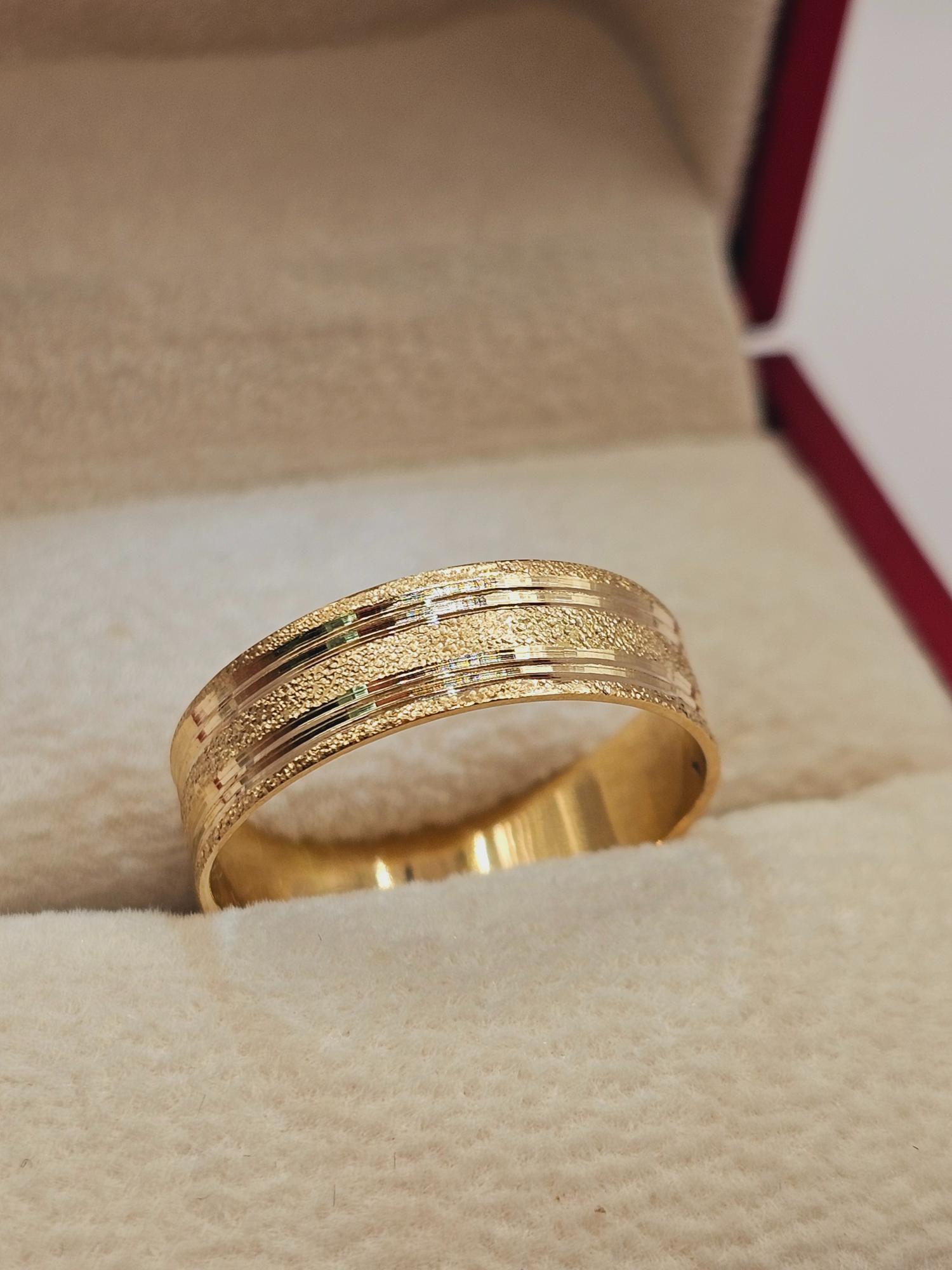 Argolla de matrimonio satinada brillo 6 mm 3 grs Oro 18k 3