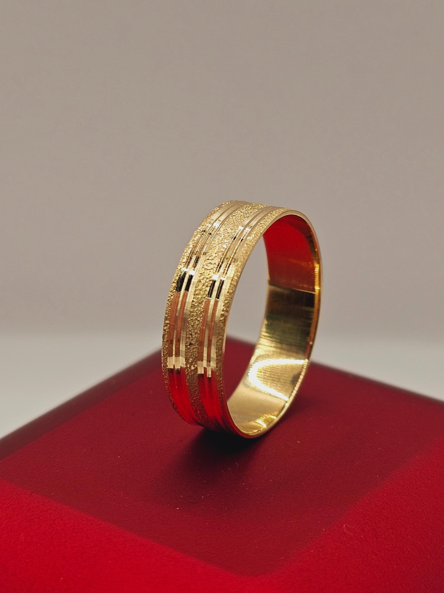 Argolla de matrimonio satinada brillo 6 mm 3 grs Oro 18k 5