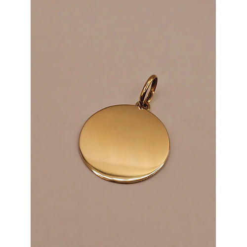 Colgante disco 21 mm 2 grs Oro 18k
