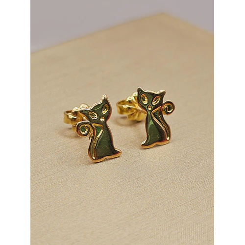 Aros gatito 11 mm 1.5 grs Oro 18k