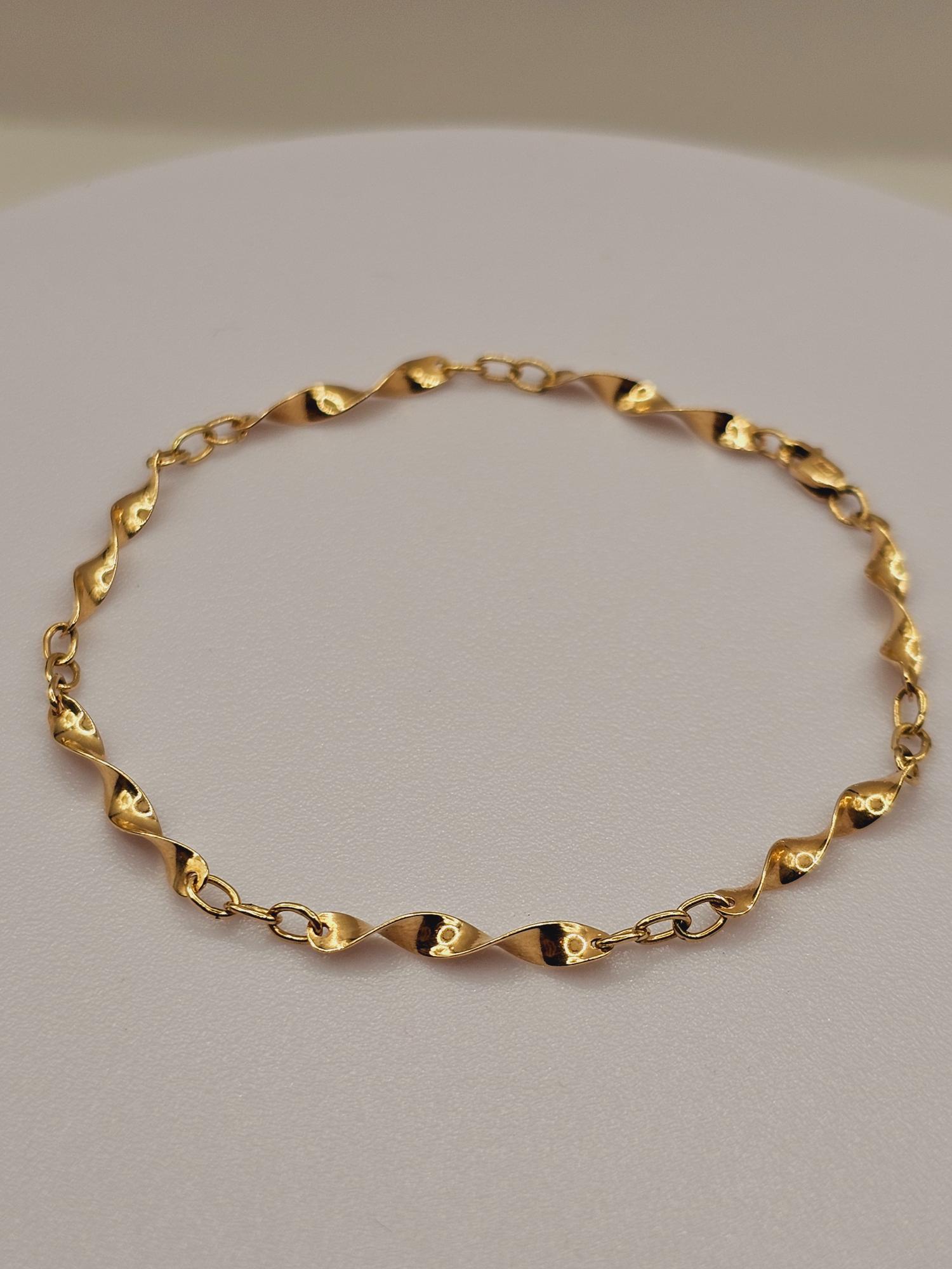 Pulsera espiral 19 cm 3 grs Oro 18k 4