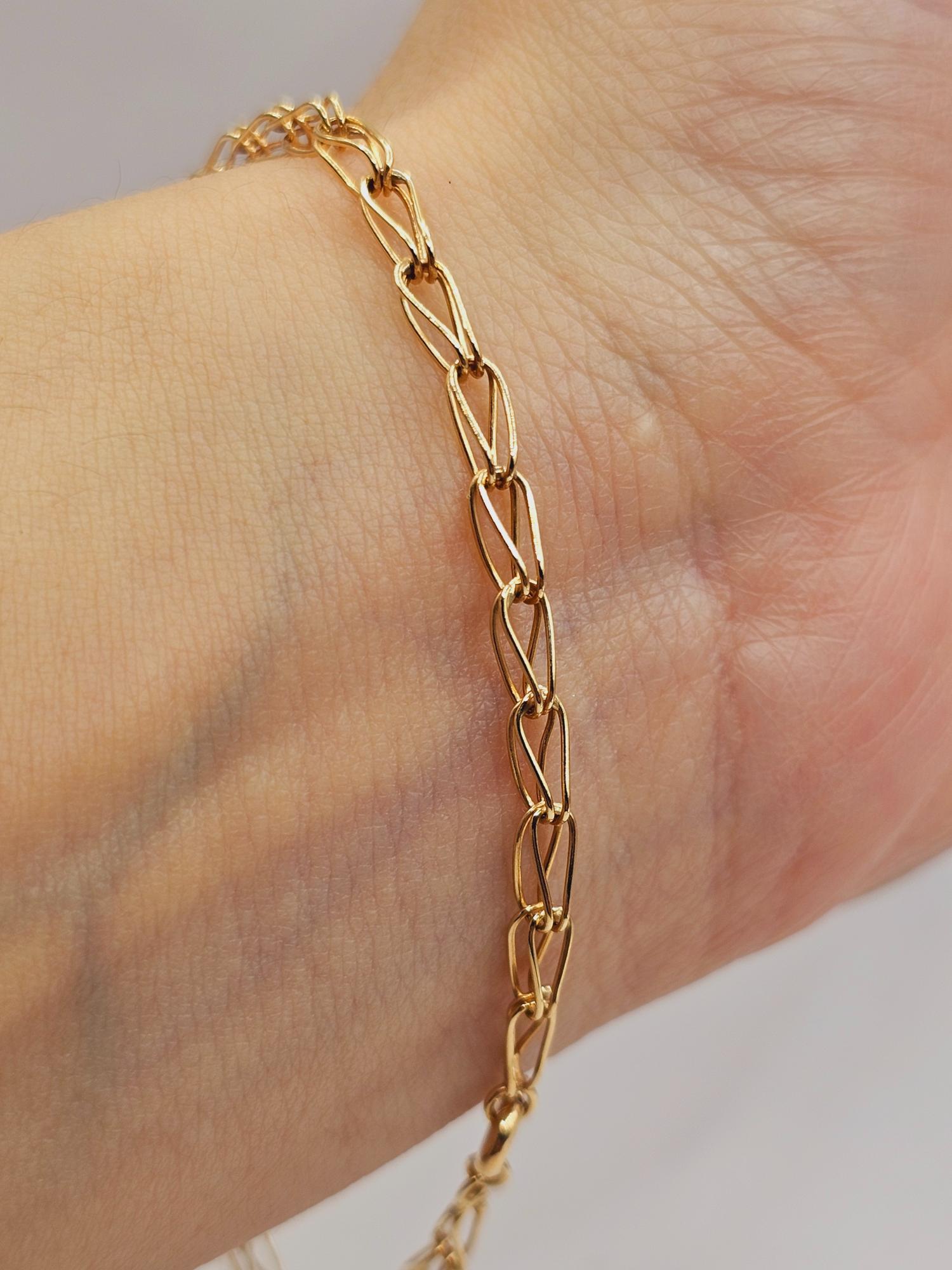Pulsera jaula 19 cm 3 grs Oro 18k  2