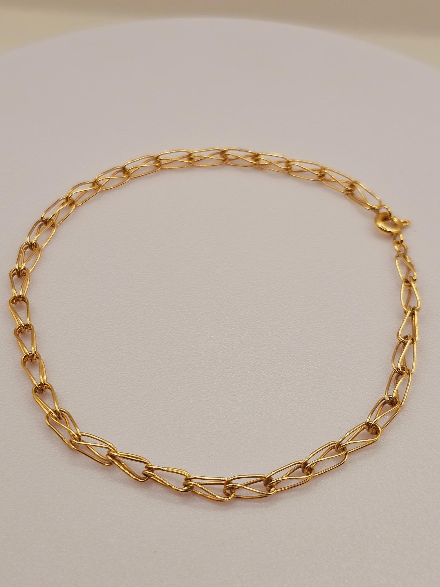 Pulsera jaula 19 cm 3 grs Oro 18k  4