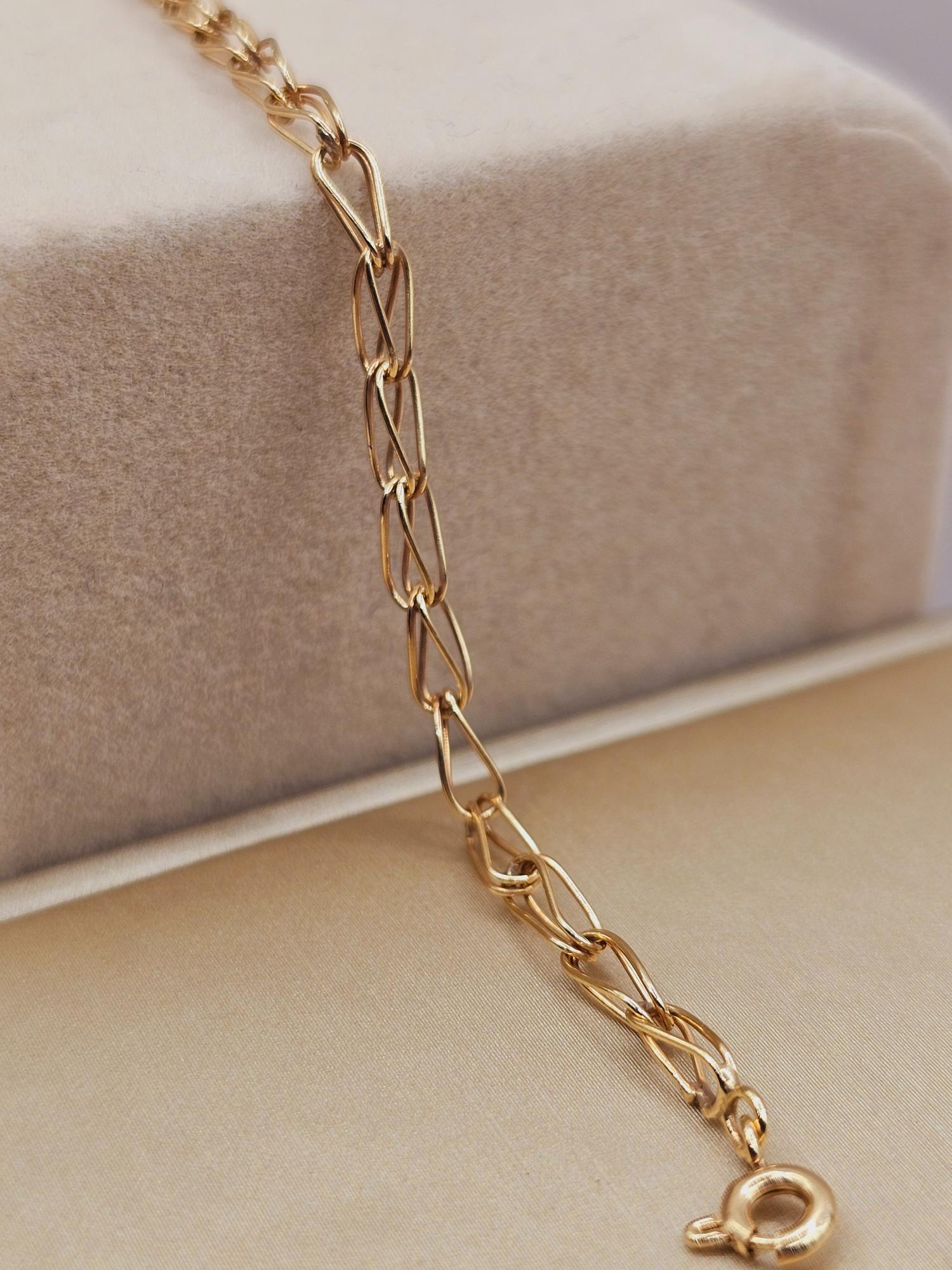 Pulsera jaula 19 cm 3 grs Oro 18k  1