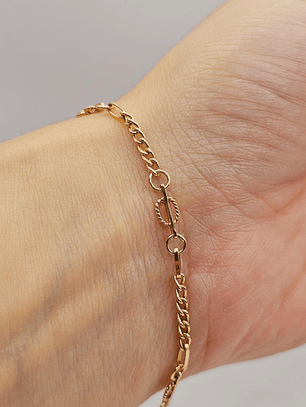 Pulsera Grumette Verónica 19 cm 3 grs Oro 18k