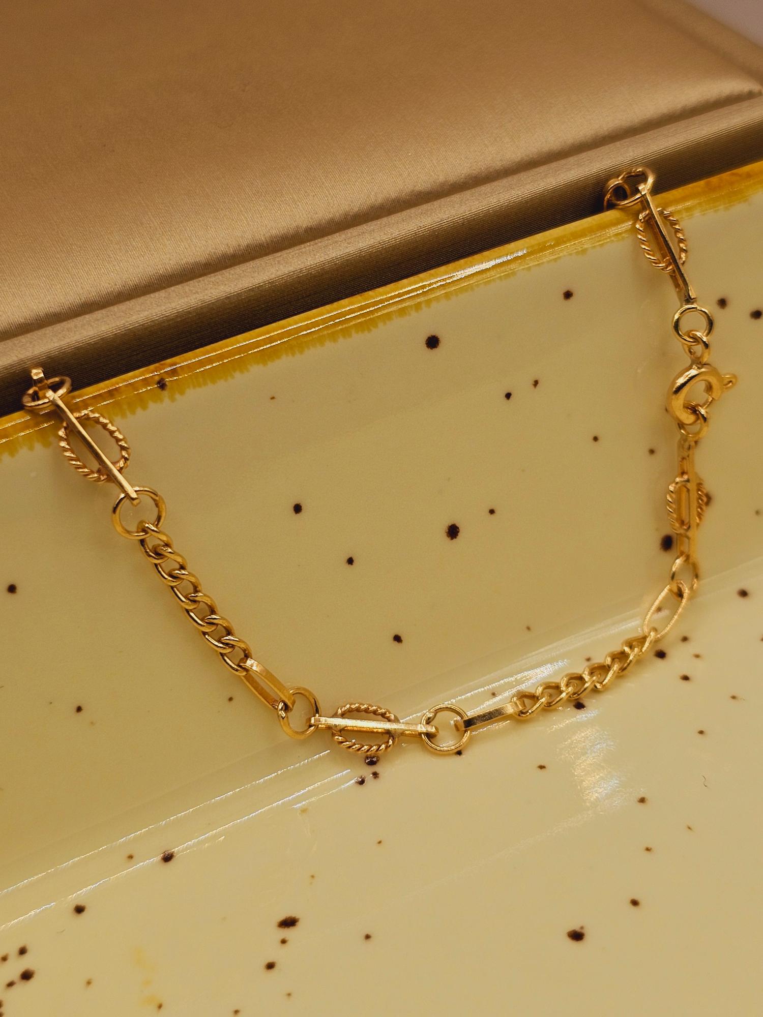 Pulsera Grumette Verónica 19 cm 3 grs Oro 18k 6