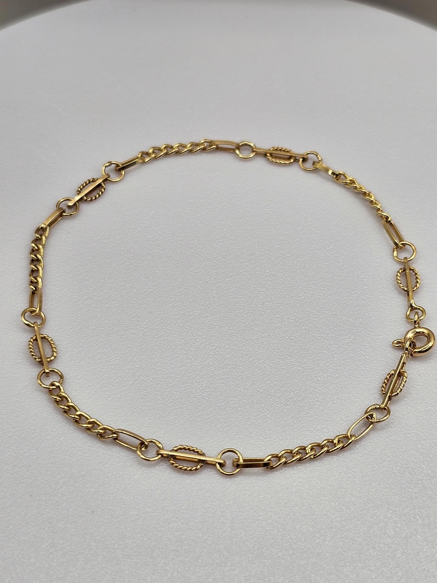 Pulsera Grumette Verónica 19 cm 3 grs Oro 18k 4