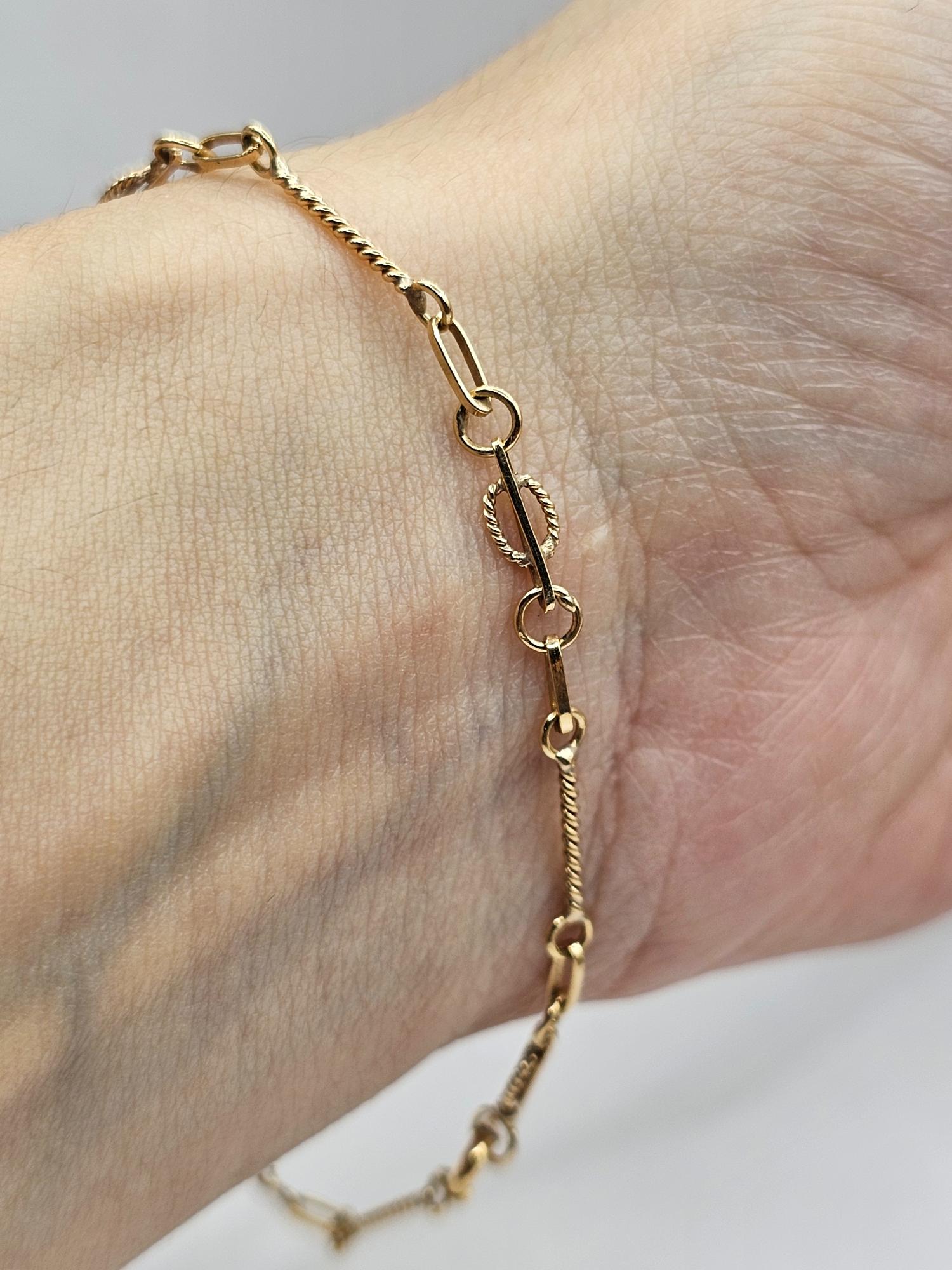 Pulsera palito Verónica 19 cm 2.7 grs Oro 18k 4