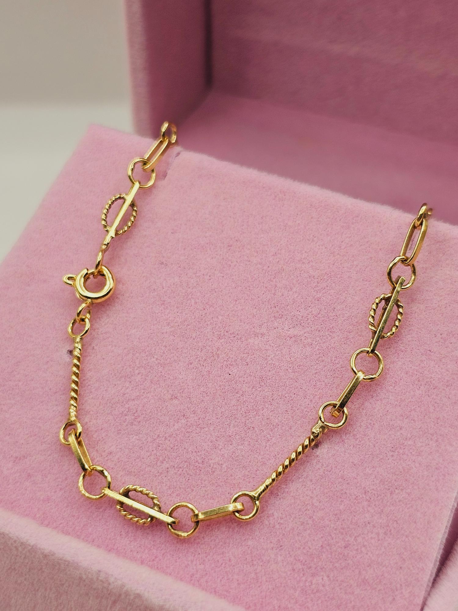 Pulsera palito Verónica 19 cm 2.7 grs Oro 18k 2