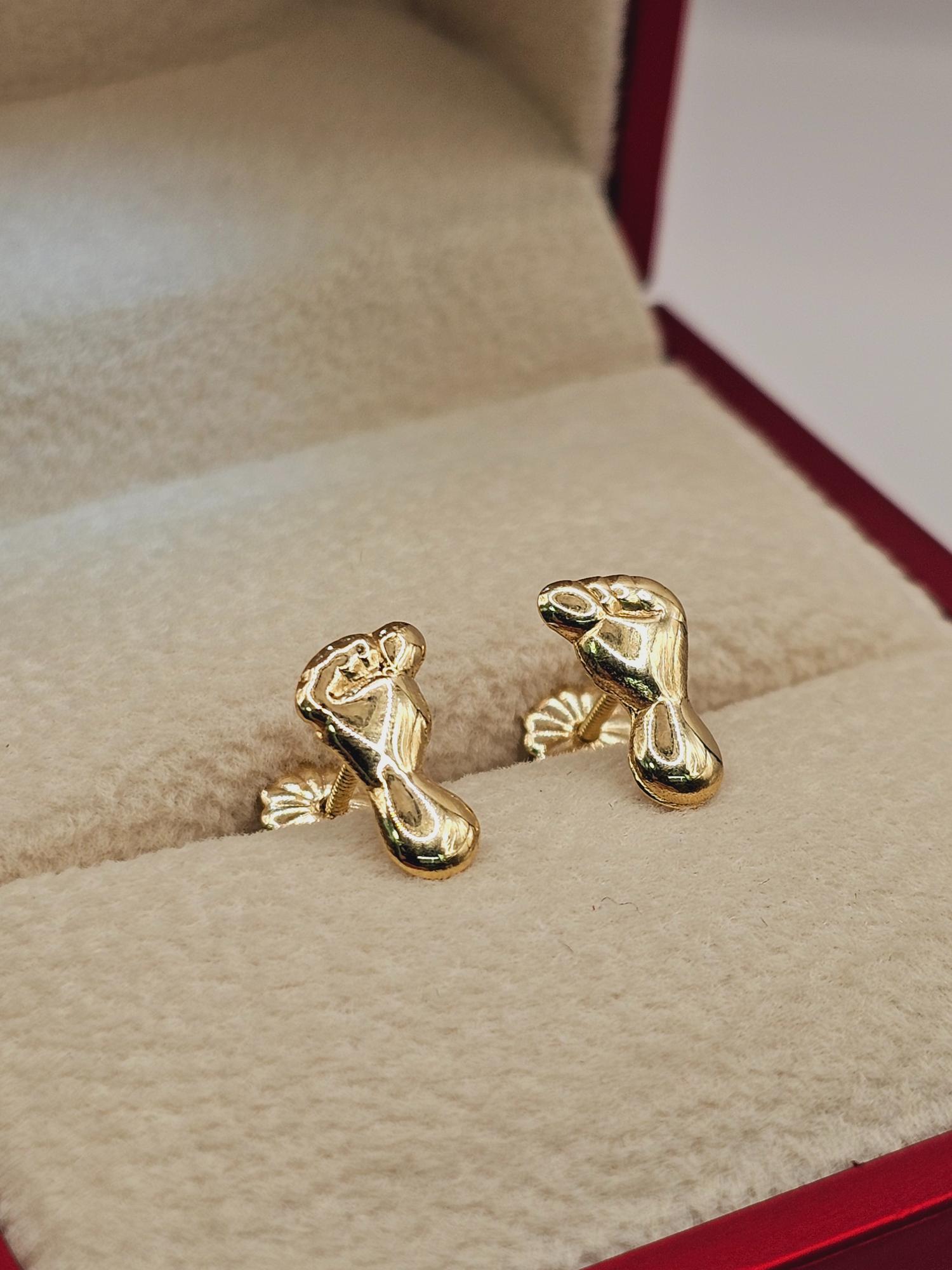 Aros patita 11 mm 0.8 grs Oro 18k 1