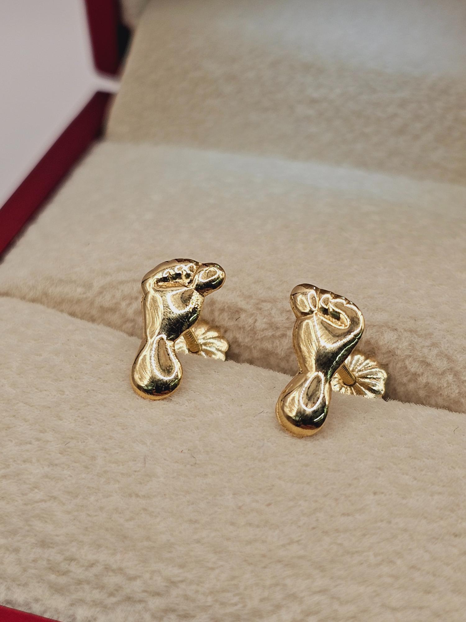 Aros patita 11 mm 0.8 grs Oro 18k 2