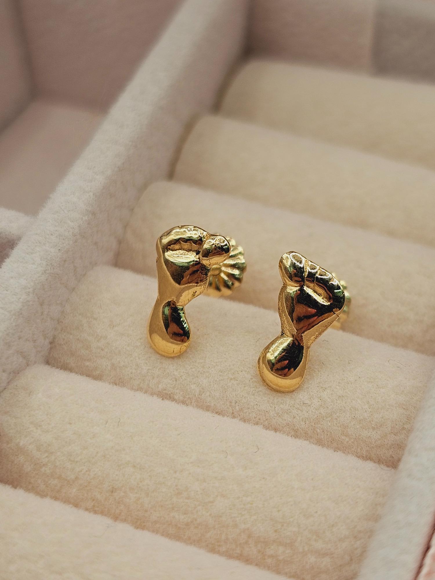 Aros patita 11 mm 0.8 grs Oro 18k 4