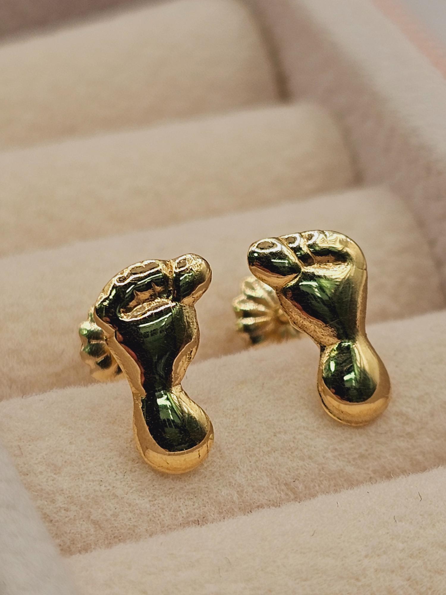 Aros patita 11 mm 0.8 grs Oro 18k 3