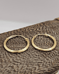 Aros argolla satinada 19 mm 1.7 grs Oro 18k