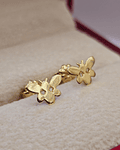 Aros mariposa 1 cm 1.3 grs Oro 18k 