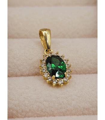 Colgante lady esmeralda 1.7 cm 1.1 grs Oro 18k