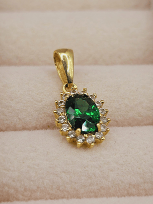 Colgante lady esmeralda 1.7 cm 1.5 grs Oro 18k
