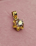 Colgante chaton italiano rosa de Francia 1.5 cm 0.7 grs Oro 18k