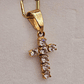Colgante cruz con circones 2.3 cm 1.1 grs Oro 18k - Miniatura 1