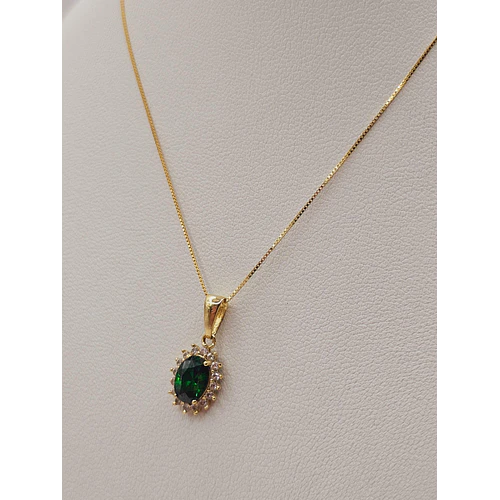 Cadena veneciana 45 cm y colgante lady esmeralda 1.7 cm 2.5 grs Oro 18k 
