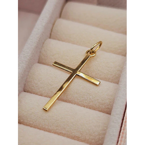 Colgante cruz palito 3.8 cm 1.1 grs Oro 18k