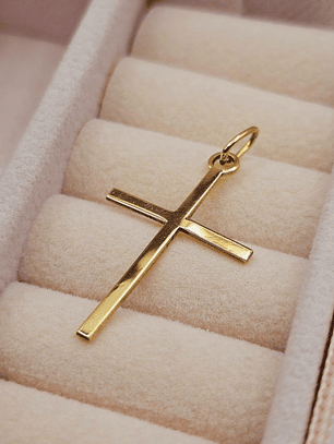 Colgante cruz palito 3.8 cm 1.1 grs Oro 18k