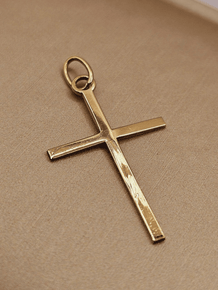 Colgante cruz palito 3.8 cm 1.1 grs Oro 18k