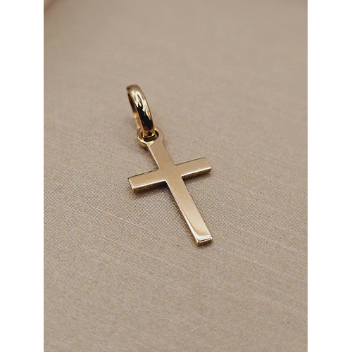 Colgante cruz palito 2 cm 0.7 grs Oro 18k