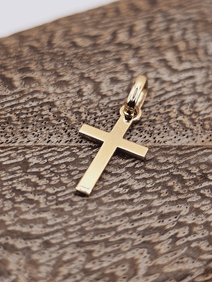 Colgante cruz palito 2 cm 0.7 grs Oro 18k