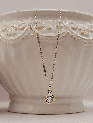 Cadena limada 50 cm y punto de luz 2 grs Oro 18k