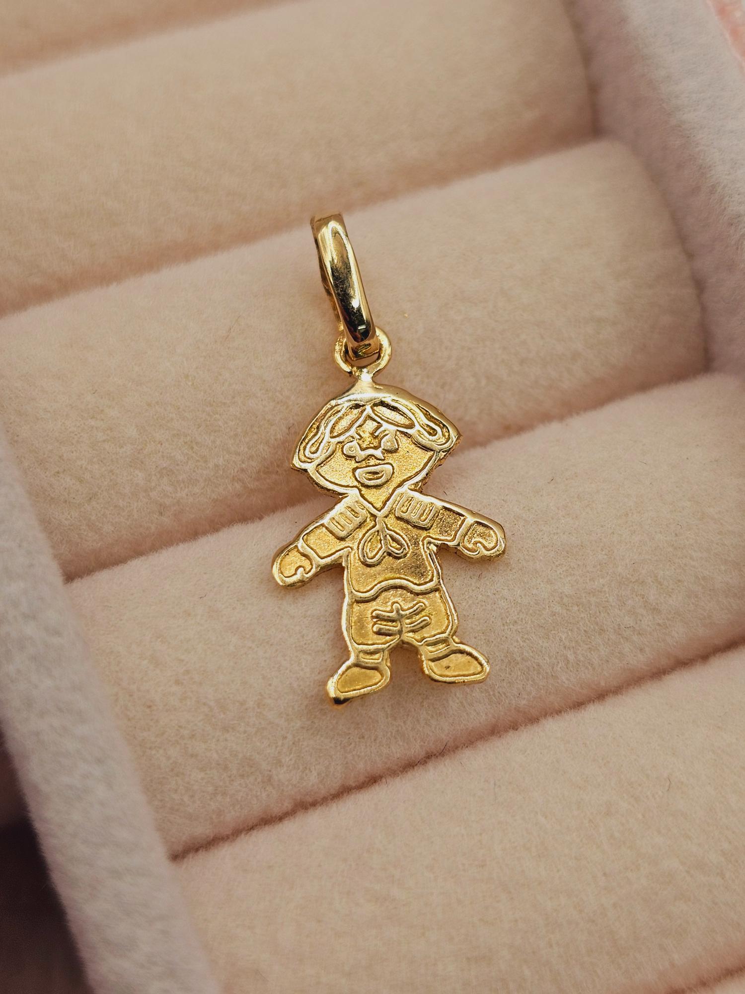 Colgante niño 2.1 cm 0.7 grs Oro 18k 1