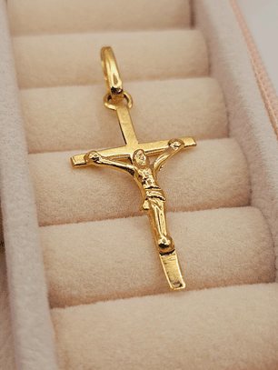 Colgante cruz con Cristo 4 cm 2 grs Oro 18k