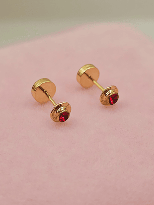 Aros abridores rubí 4 mm Oro 14k