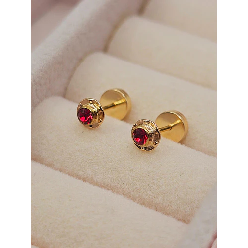 Aros abridores rubí 4 mm Oro 14k