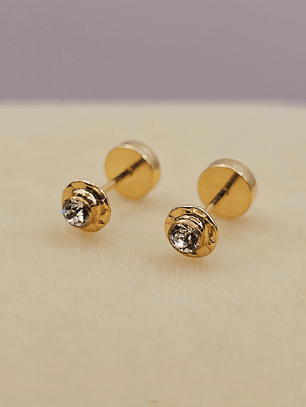 Aros abridores circón 5 mm Oro 14k