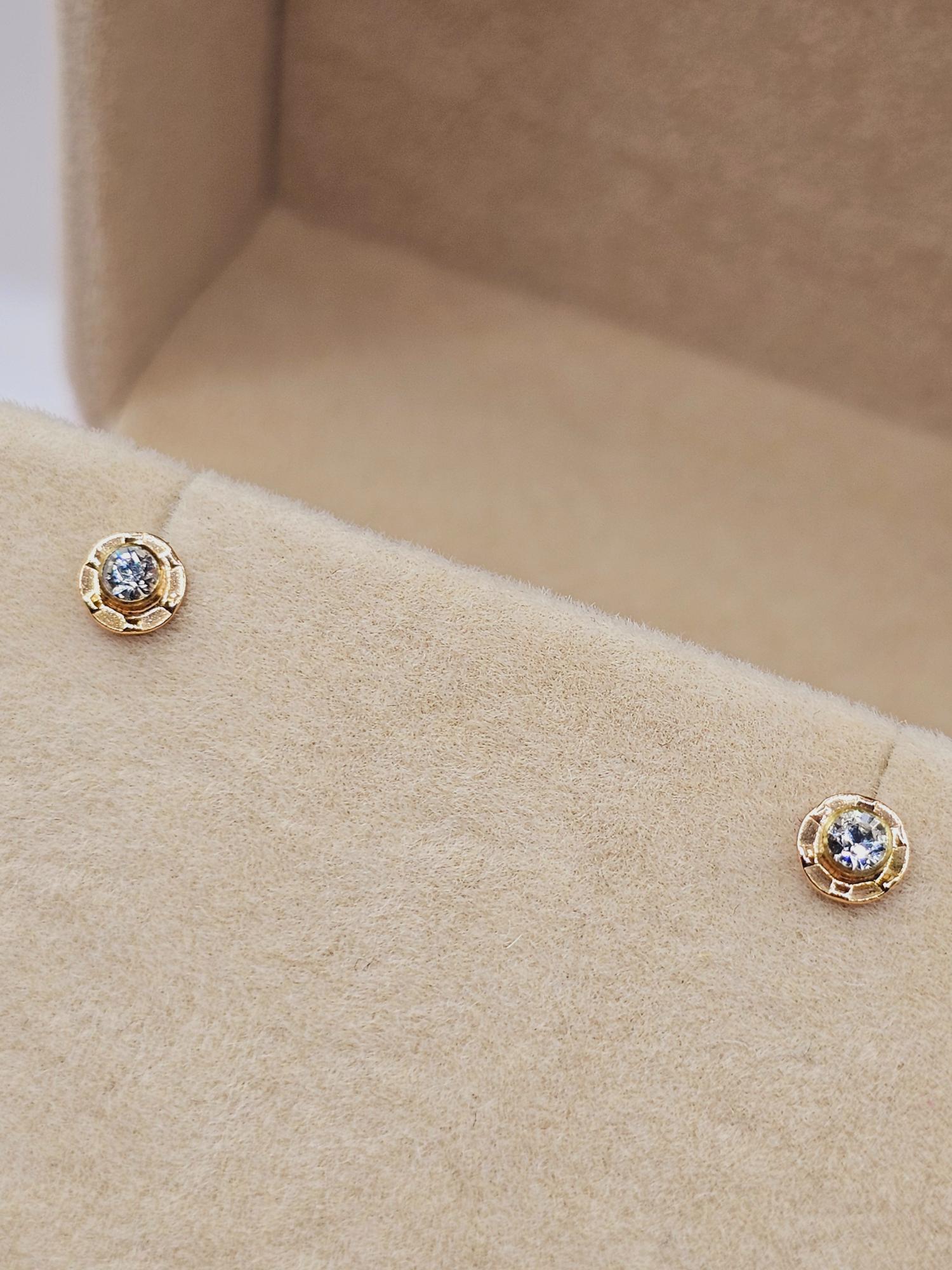 Aros abridores circón 5 mm Oro 14k 3