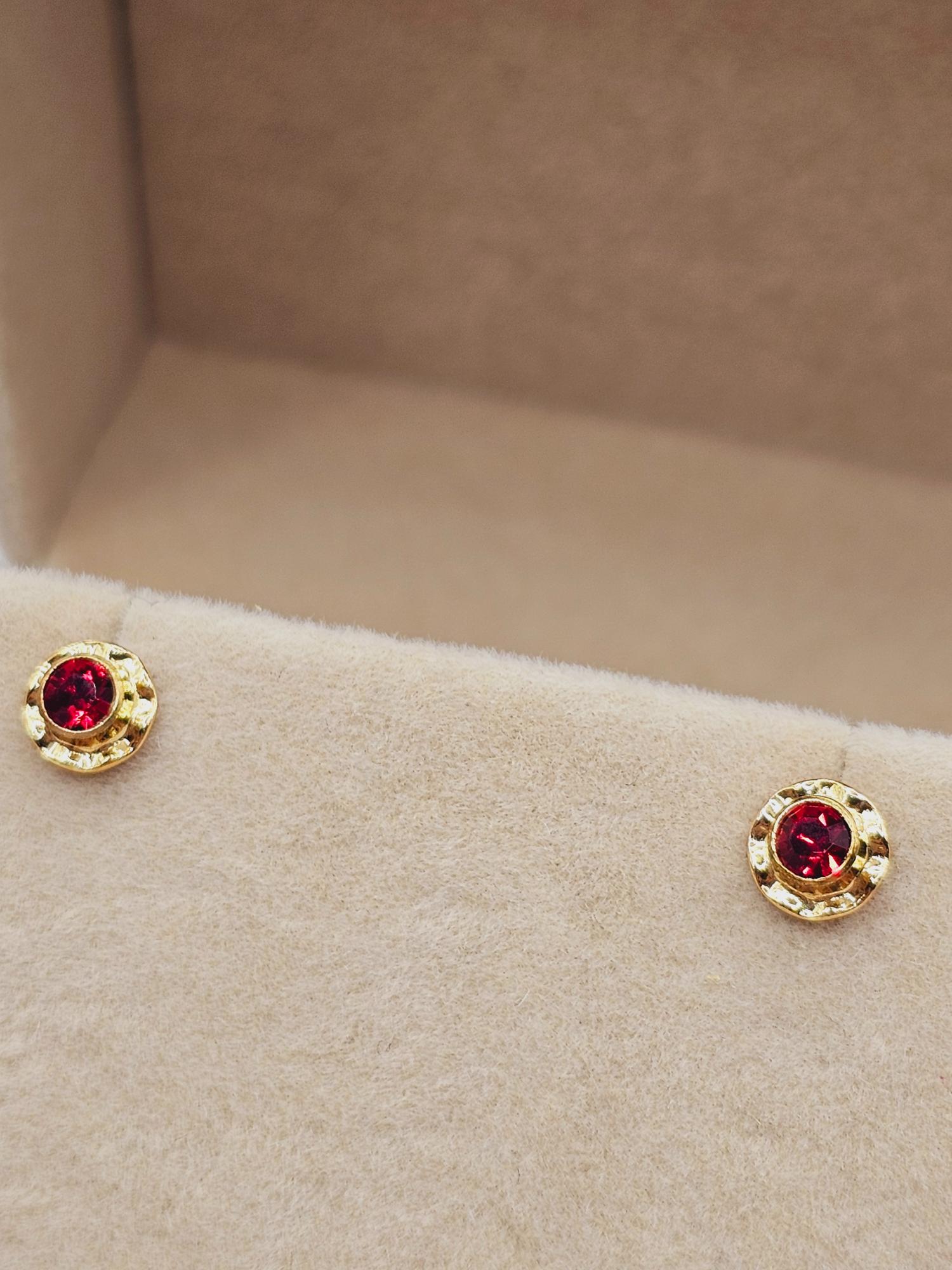 Aros abridores rubí 6 mm Oro 14k 4